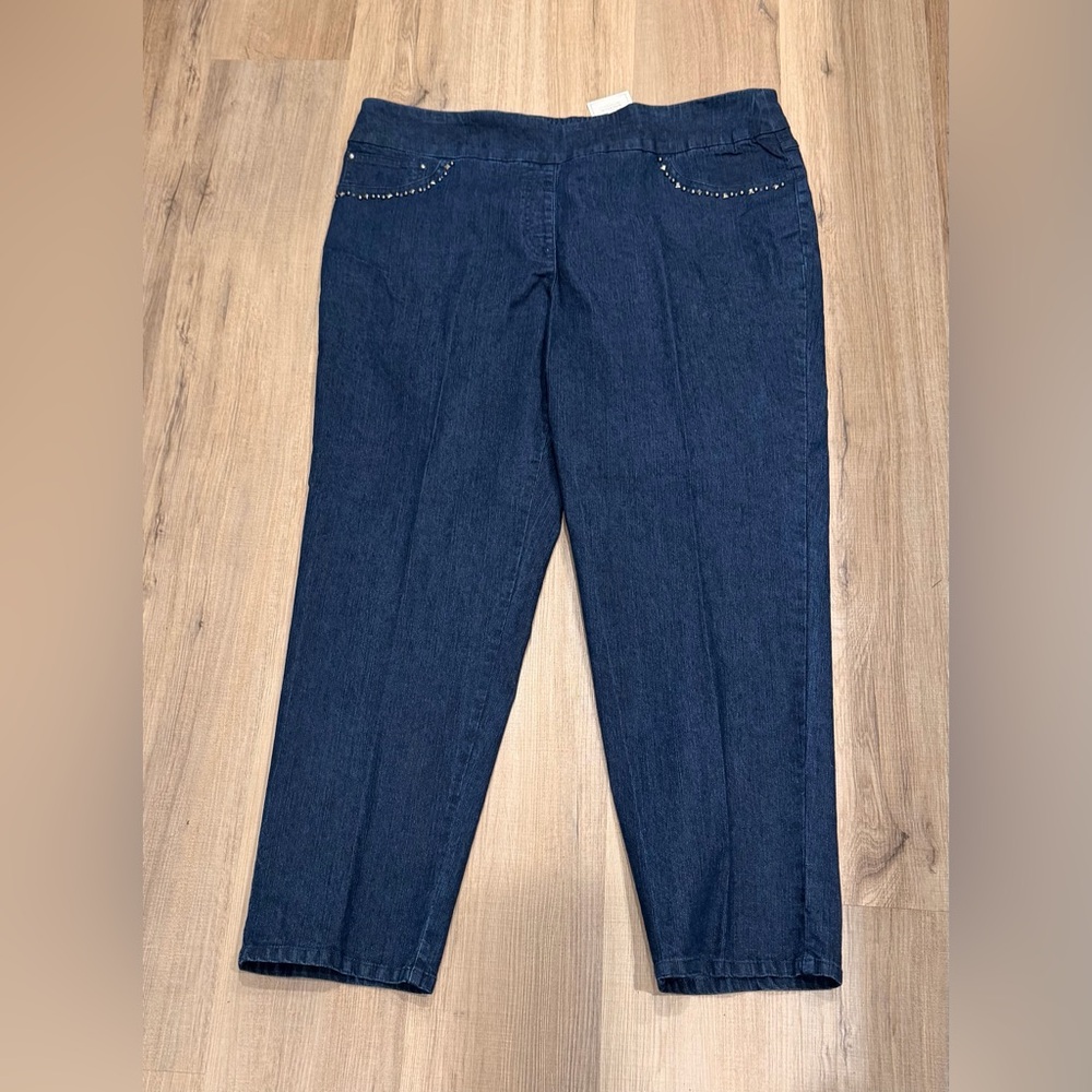 Ruby Rd. Dark Blue Straight Leg Jeans women’s size 18  New